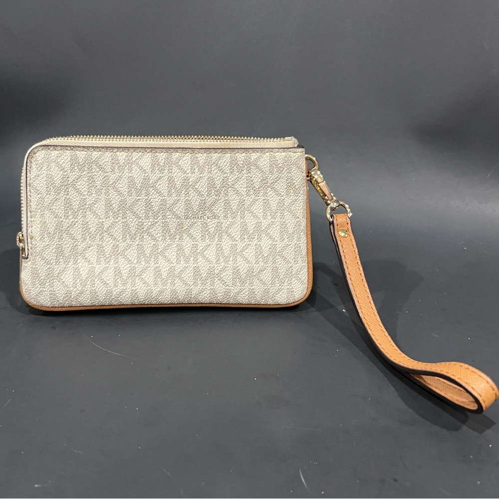 Authentic Michael Kors Double Zip Monogrammed Wri… - image 2